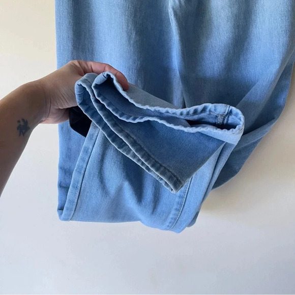 SHEIN Women Sz 2/XS Frenchy High Waist Jeans Relaxed Fit Straight Leg Light Wash - Picture 9 of 12